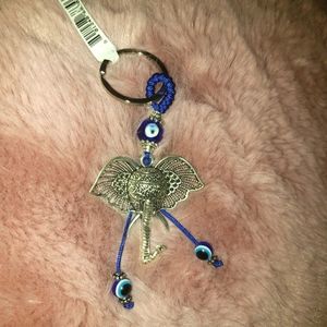 Brand new evil eye lucky elephant key chain